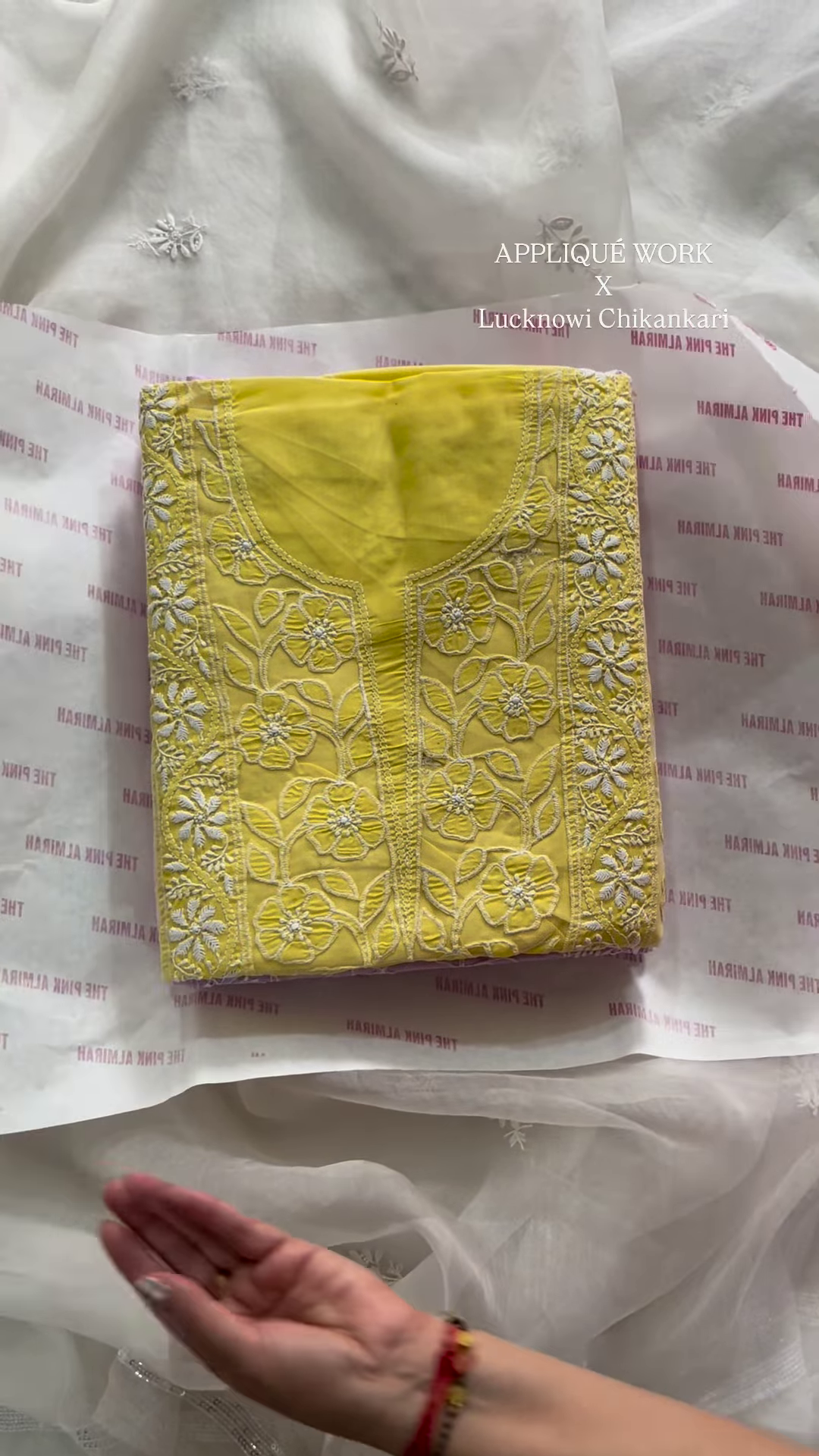 Elegant Appliqué Work with Lucknowi Chikankari Fabric Collection - Image 4