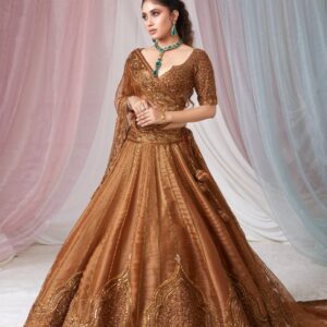 ovi-011_2674001 💃 Royal Copper Bridal Lehenga Choli – Heavy Embroidered Wedding Wear