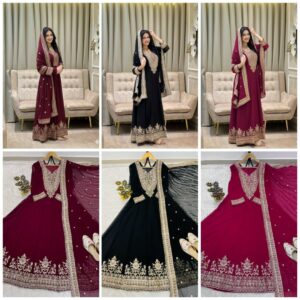 ovi-023_25429023 ✨ Elegant Embroidered Anarkali Gown with Dupatta Set ✨