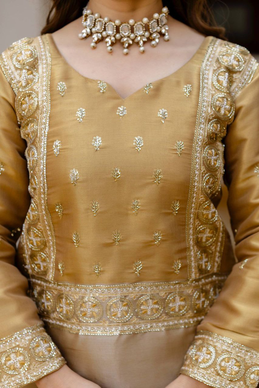ovi-030_25436030 ✨ Golden Elegance Kurta Palazzo Set ✨ - Image 5