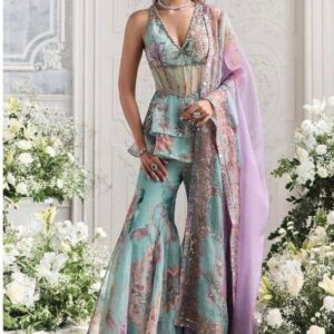 ovi-063_1833063 Designer Top Palazzo Set with Beautiful Sequins & Digital Print Work 💫