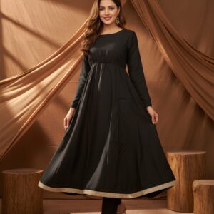 ovi-058_702058 Black Anarkali Style Kurta Set